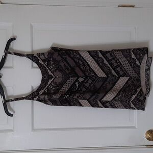 Cabi BLACK LACE/ BEIGE TUNIC SZ S